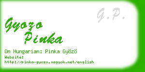 gyozo pinka business card
